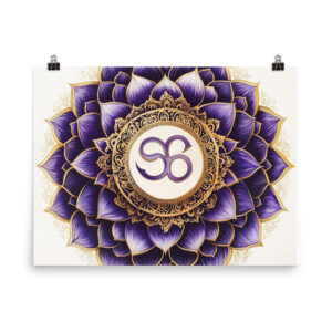 Lotus Om Sacred Symbol Art Poster