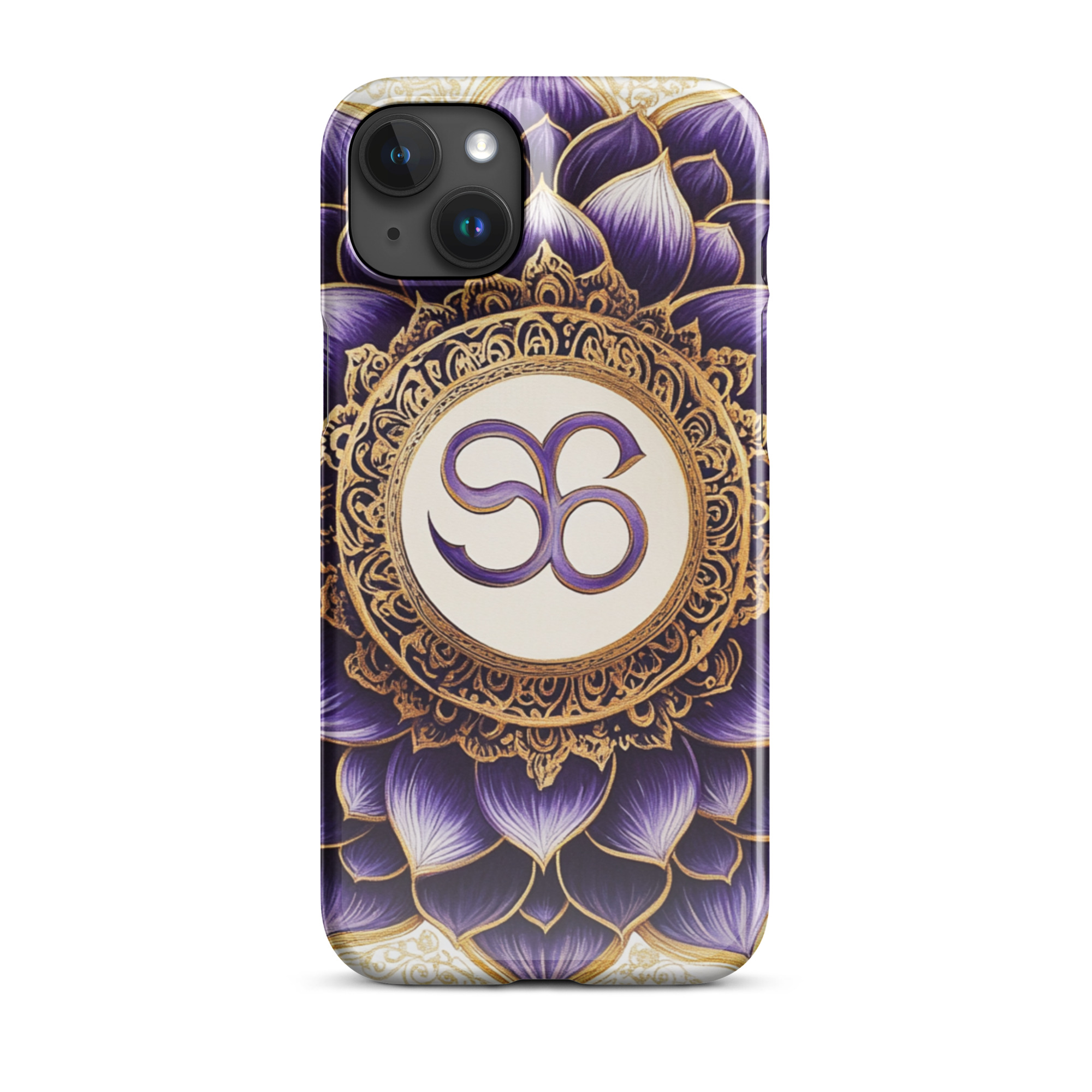 Lotus Om Sacred Symbol Art iPhone Case - Image 2