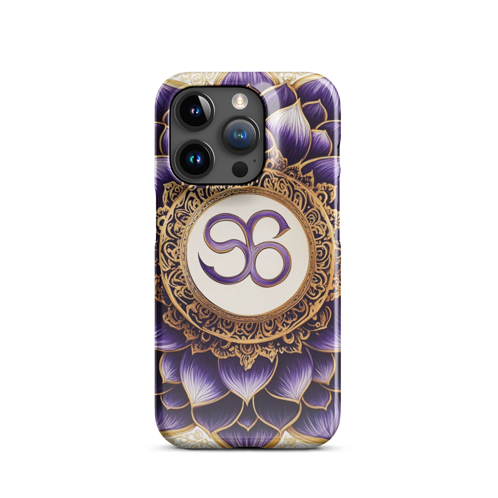 Lotus Om Sacred Symbol Art iPhone Case - Image 3