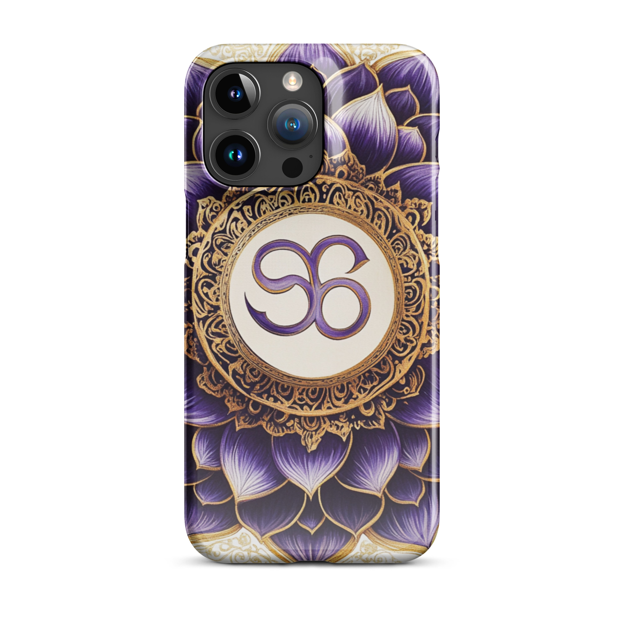 Lotus Om Sacred Symbol Art iPhone Case - Image 4