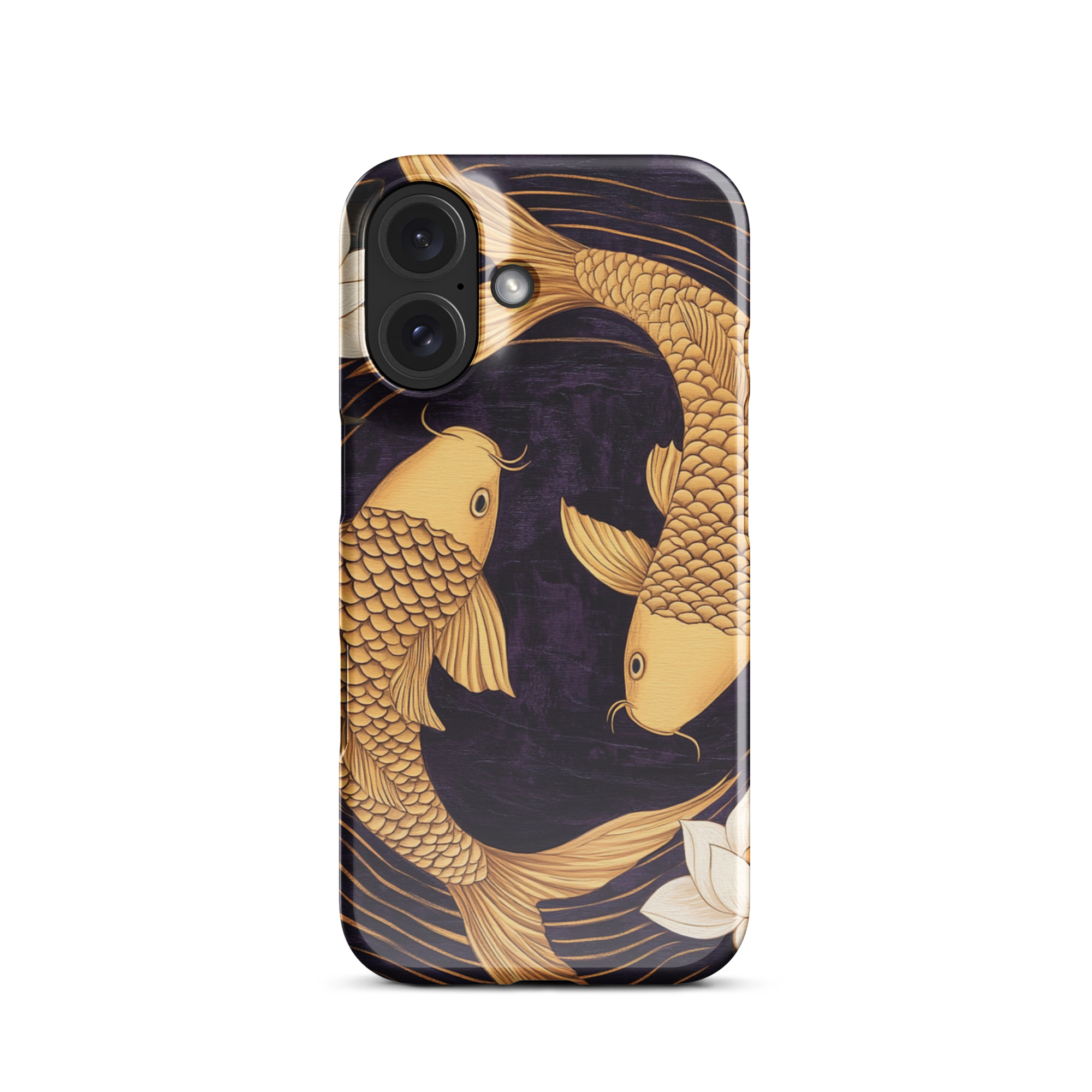Lucky Koi Fish Golden Fortune Art iPhone Case - Image 5