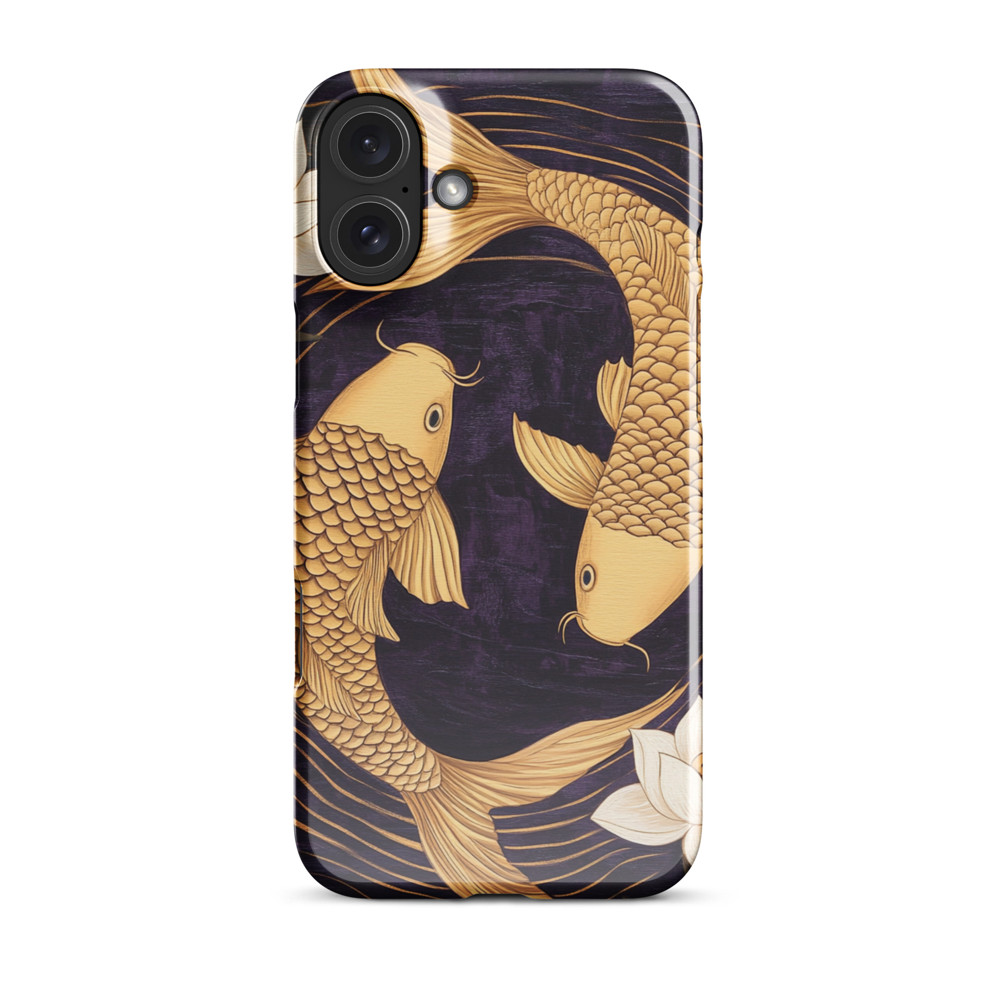 Lucky Koi Fish Golden Fortune Art iPhone Case - Image 6