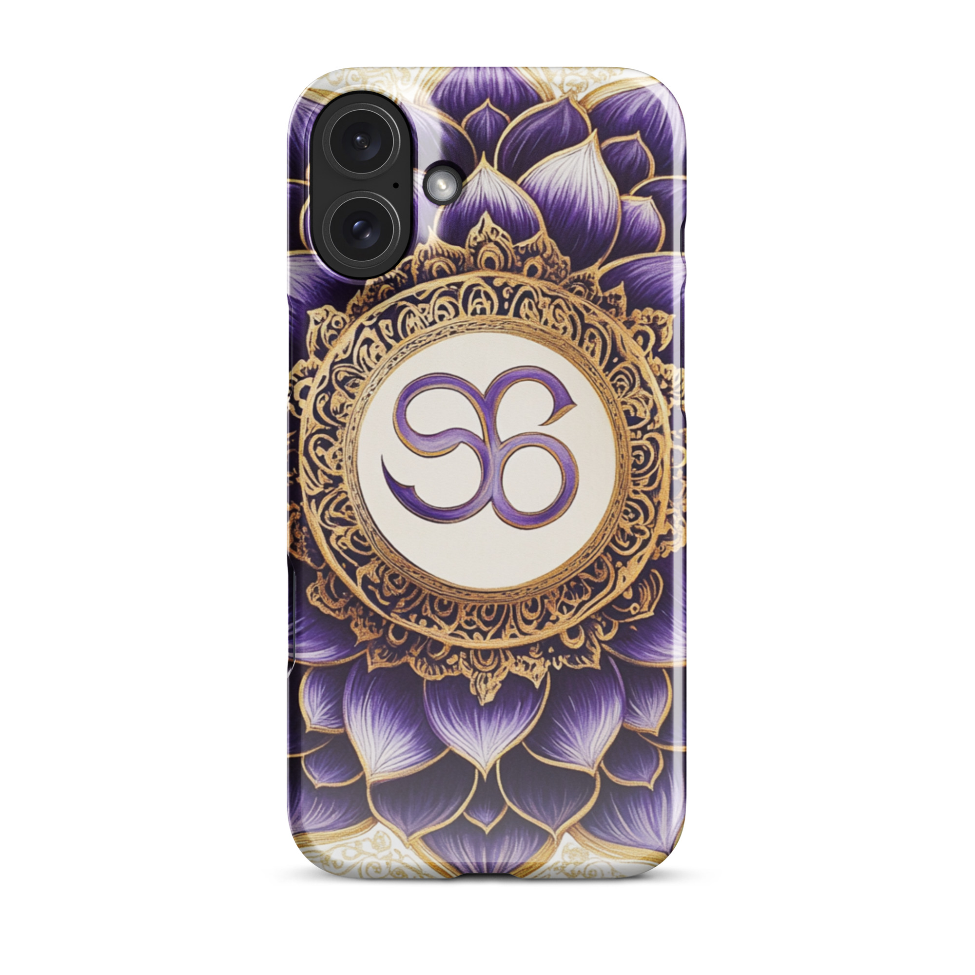 Lotus Om Sacred Symbol Art iPhone Case - Image 6