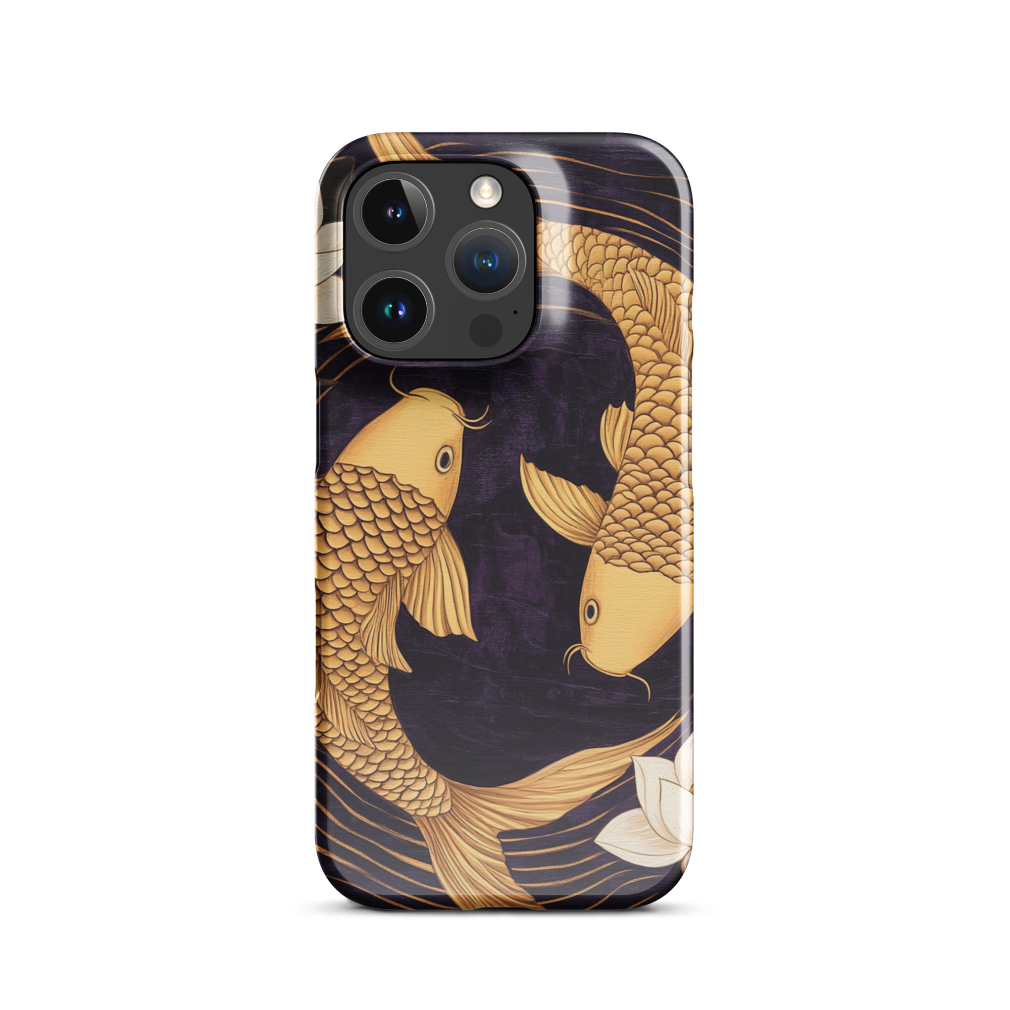Lucky Koi Fish Golden Fortune Art iPhone Case - Image 7