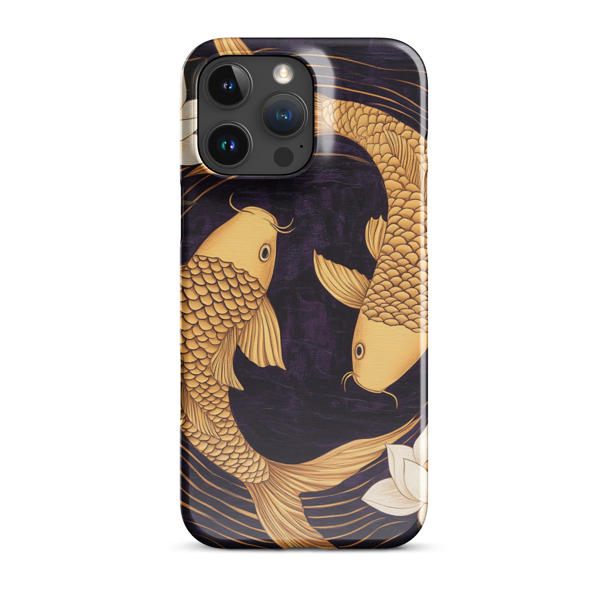 Lucky Koi Fish Golden Fortune Art iPhone Case - Image 8