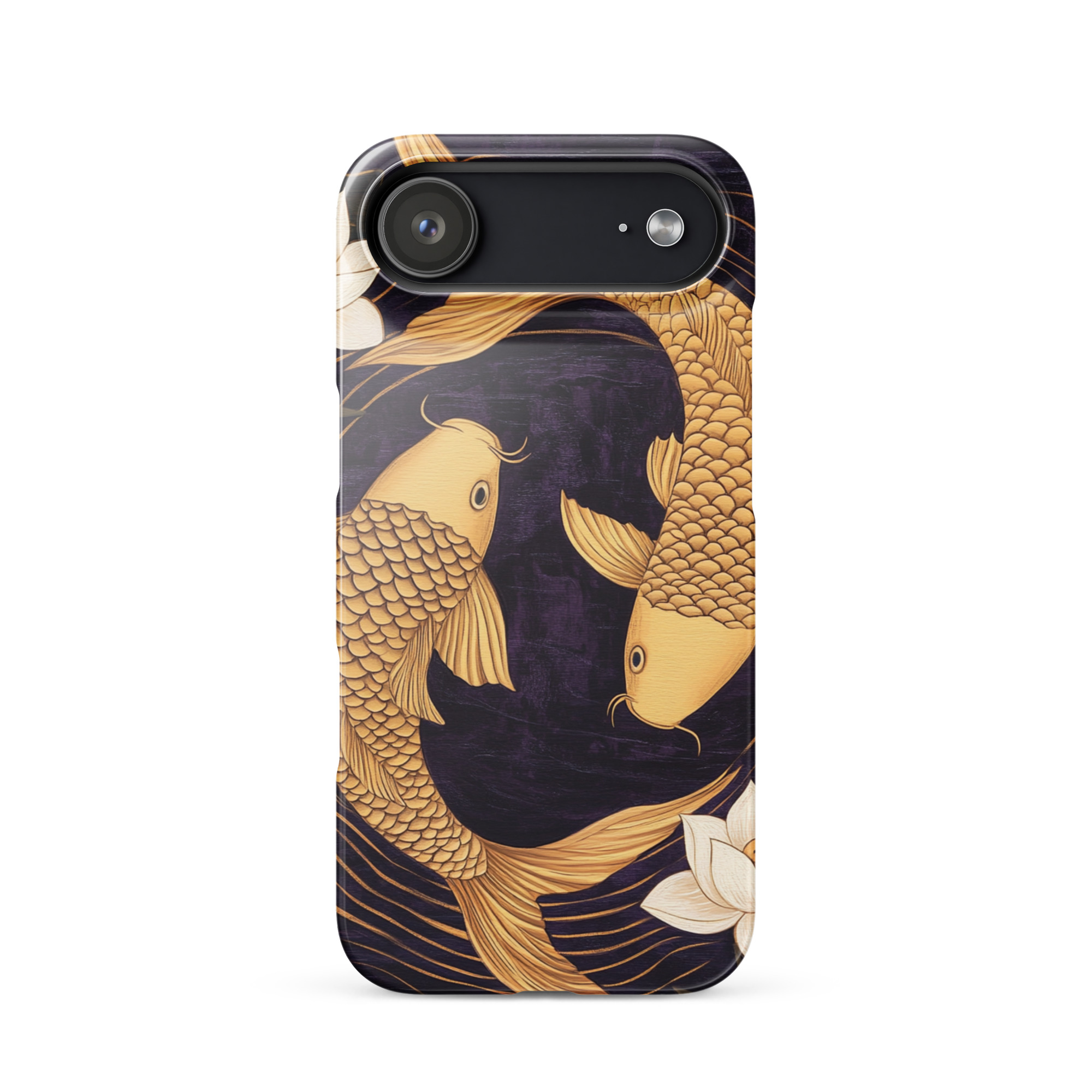 Lucky Koi Fish Golden Fortune Art iPhone Case - Image 10