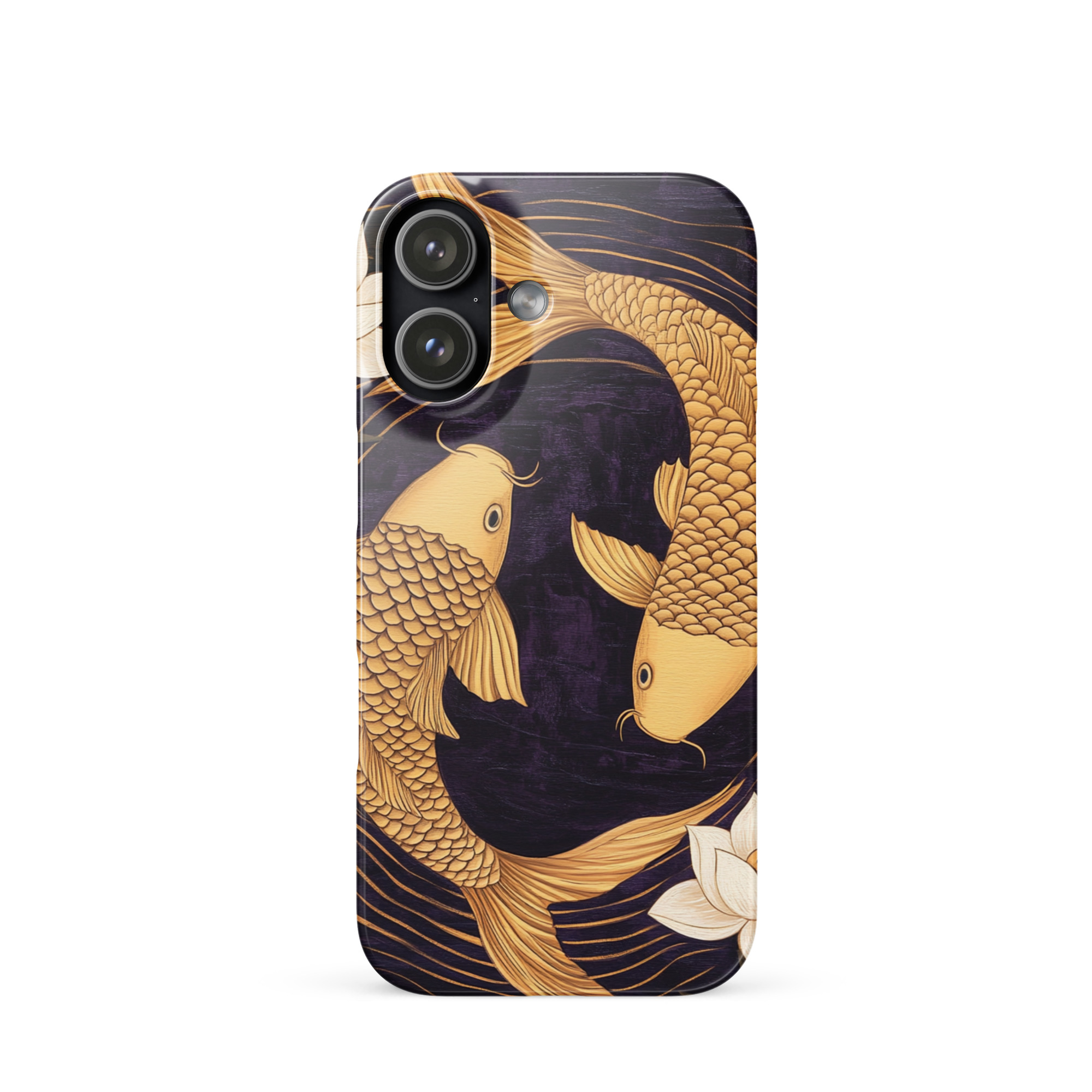 Lucky Koi Fish Golden Fortune Art iPhone Case - Image 9