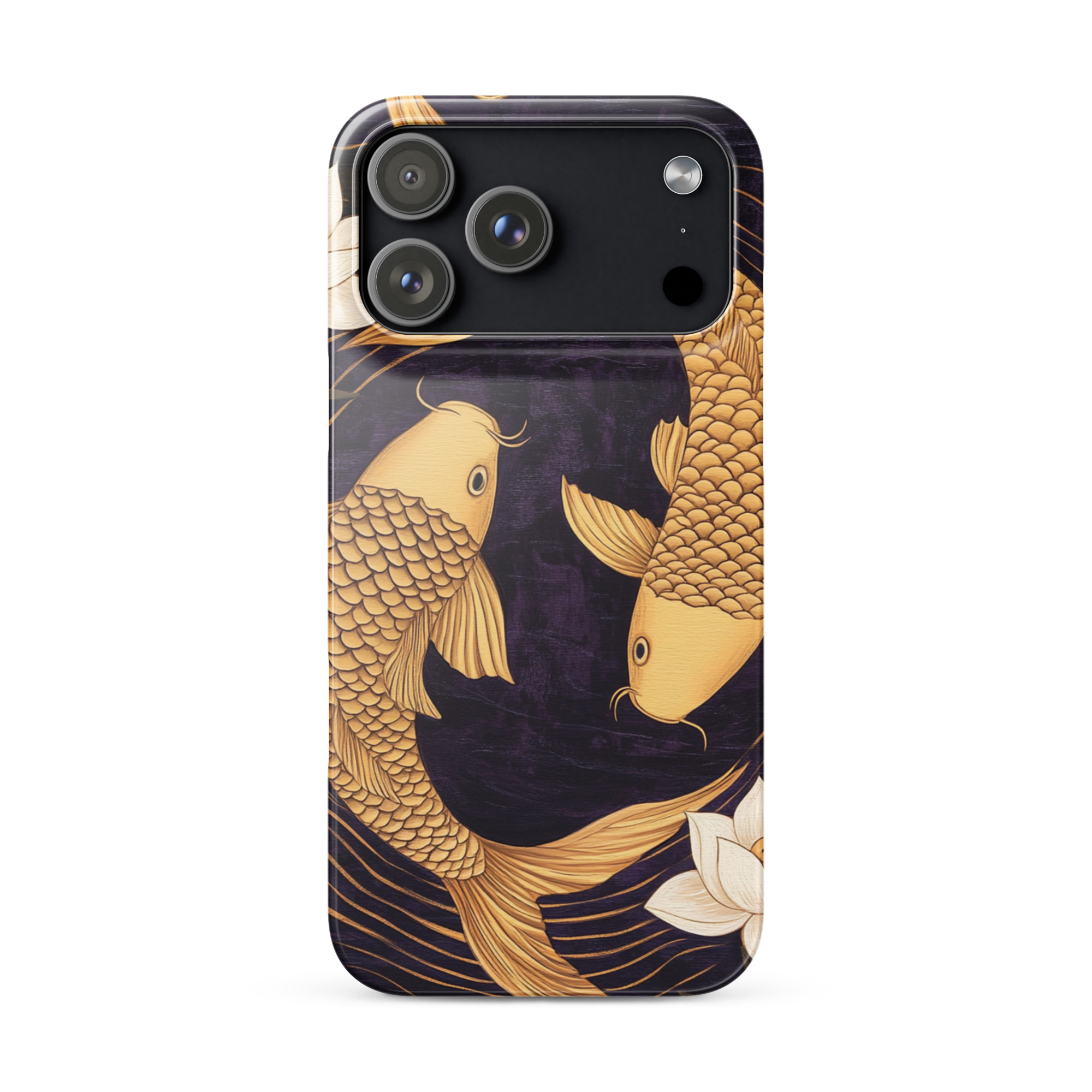 Lucky Koi Fish Golden Fortune Art iPhone Case - Image 12
